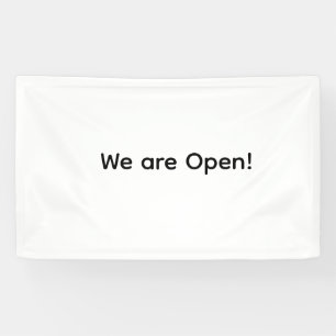 Banderoles nous sommes ouvert petit business restaurant hôtel