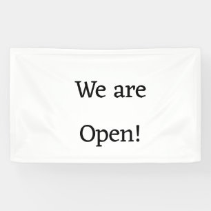 Banderoles nous sommes ouvert petit business restaurant hôtel