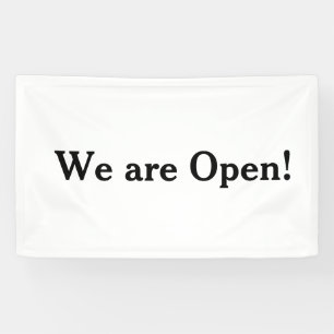 Banderoles nous sommes ouvert petit business restaurant hôtel