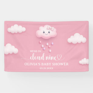 Banderoles Nous sommes sur le Baby shower de fille rose neuf 