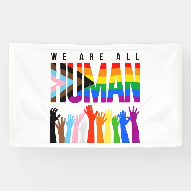 Banderoles Nous sommes tous humains (Horizontal)