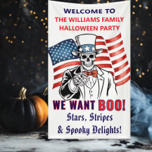 Nous voulons Boo Patriotic Halloween Party Bienven