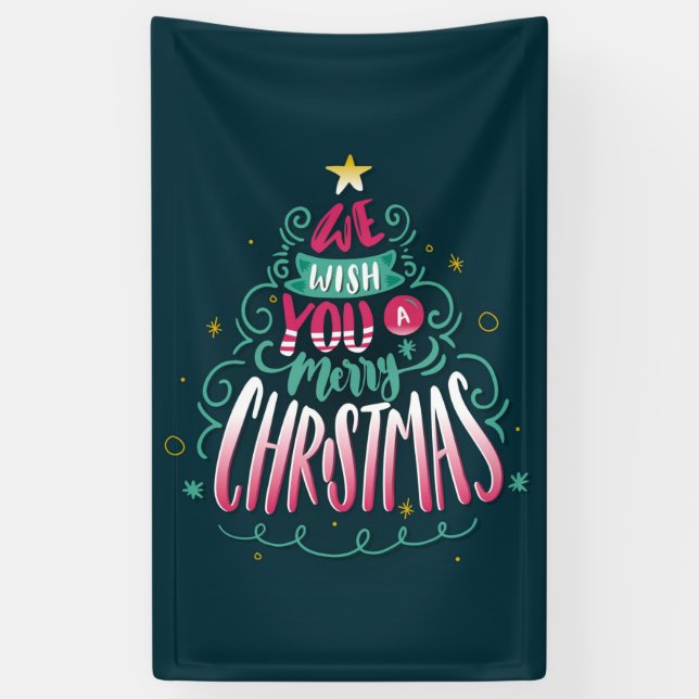 Banderoles Nous vous souhaitons un joyeux Noël (Vertical)
