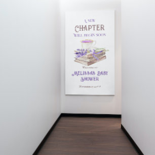 Banderoles Nouveau chapitre commence thème livre bébé Shower