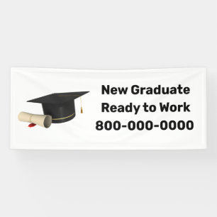 Banderoles Nouveau diplôme prêt à travailler