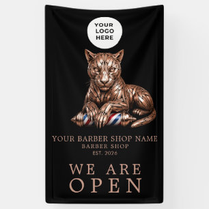 Banderoles Nouveau Salon de Coiffure Nous Sommes Ouverts Rose