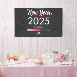 Banderoles Nouvel An Chargement 2025 Joyeux Noël du Nouvel An