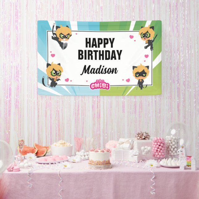 Banderoles Nouvel anniversaire du chat miraculeux (Fête)