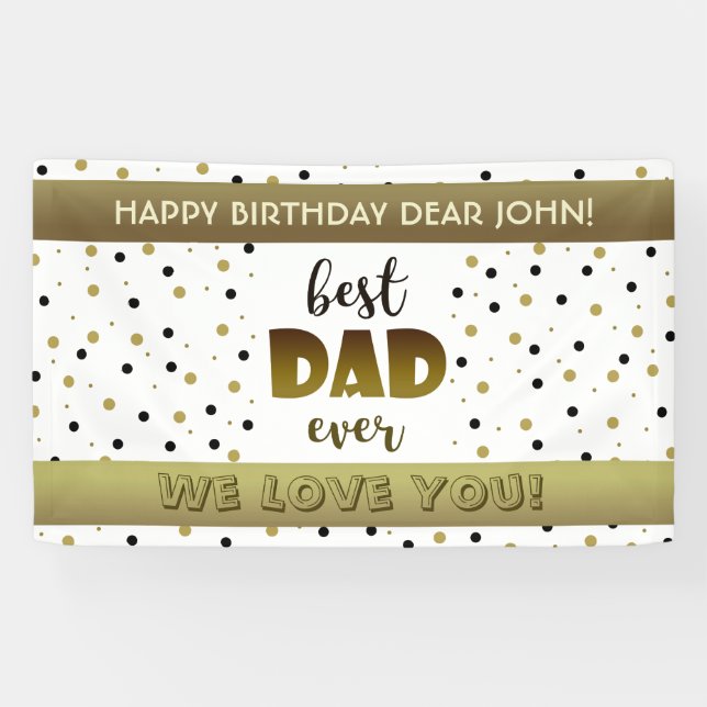 Banderoles Nouvel anniversaire du meilleur papa (Horizontal)
