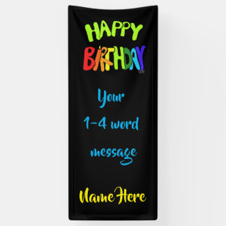 Banderoles Nouvel anniversaire lumineux et heureux Créer-vous