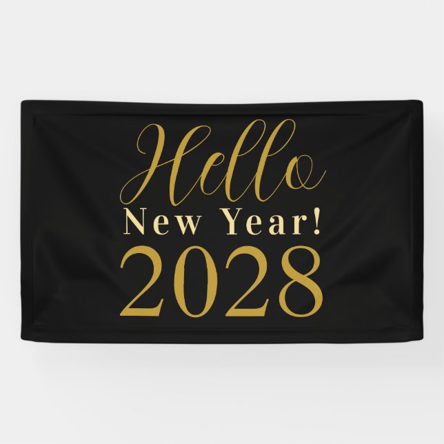 Banderoles Nouvel an's Eve Party Black Gold (Horizontal)