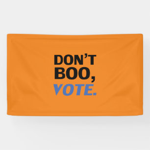 Banderoles "N'y allez pas, votez" élection bleu orange noir