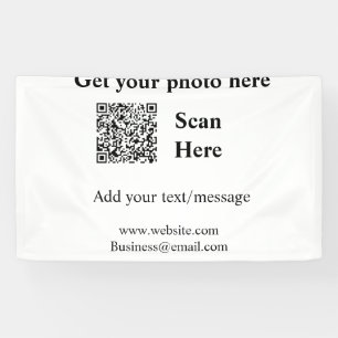 Banderoles Obtenez votre photo scan QR ajouter l'adresse e-ma