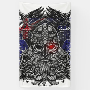 Banderoles Odin ravens swords Viking Mythologie Australia fla