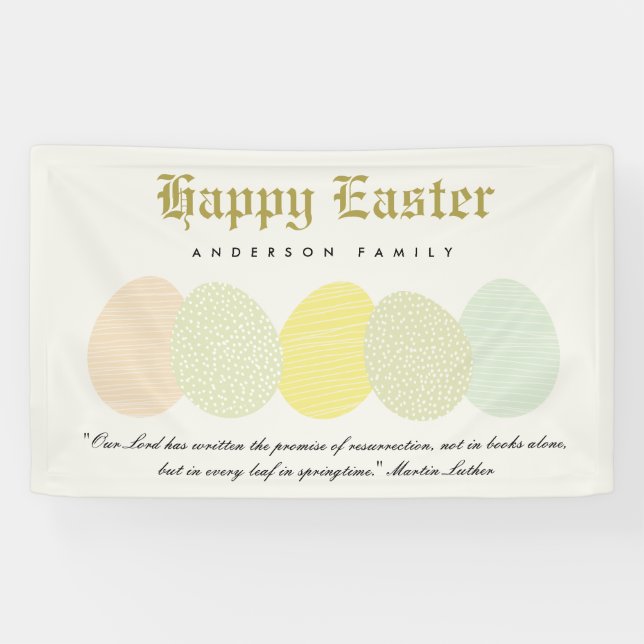 BANDEROLES OEUFS DE PÂQUES DOUX ET DOUX PERSONNALISÉS (Horizontal)