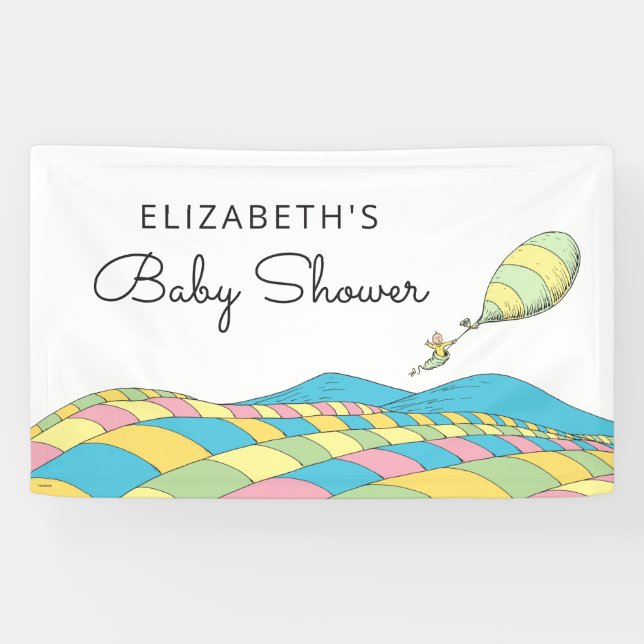 Banderoles Oh, Baby, les endroits où tu iras Baby shower (Horizontal)