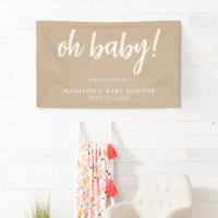 Oh Baby Moderne Élégant Baby shower Tan