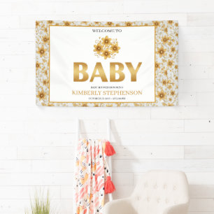 Banderoles Oh Bébé Rose Gold Aquarelle Baby Shower