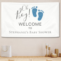 Oh Boy Blue Parties scintillant Pieds Baby shower 