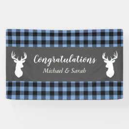 Banderoles Oh Deer Baby shower Blue Boy