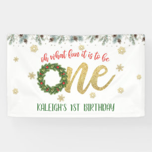Banderoles Oh What Fun it to Be One Christmas - Wreath -