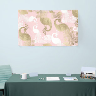 Banderoles Oiseau royal rose