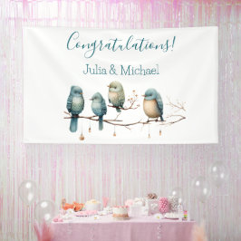 Banderoles Oiseaux de Whimsical sur Branches Baby shower Past