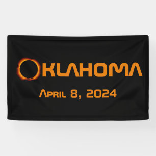 Banderoles Oklahoma 2024 Éclipse solaire totale