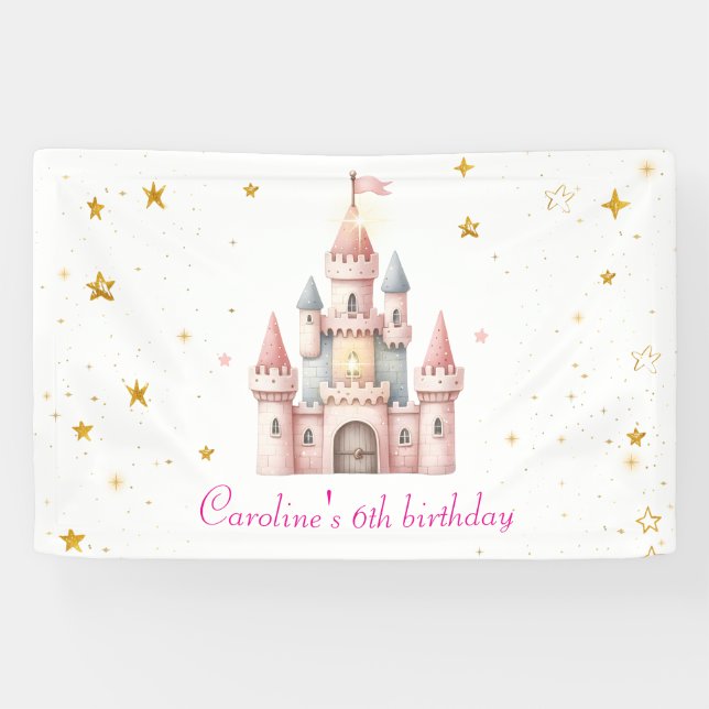Banderoles Once upon a time, Princess Birthday (Horizontal)
