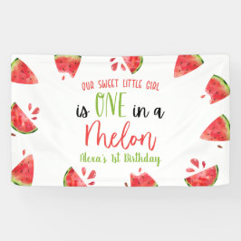 Banderoles One In A Melon 1er Anniversaire Fête Watermelon