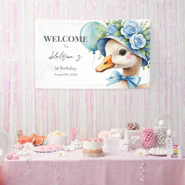 Banderoles One Silly Goose Boy Birthday  (Fête)