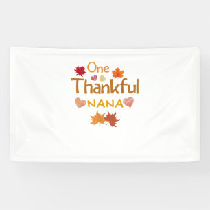 Banderoles one thankful nana thanksgiving day familching