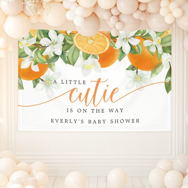 Banderoles Orange Citrus Little Cutie Sur Le Chemin Baby show (Créateur téléchargé)