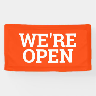 Banderoles Orange nous sommes modèle ouvert panneau de banniè