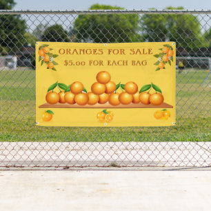 Banderoles Oranges Personnalisées à Vendre Verger d'Orange