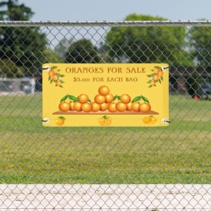 Banderoles Oranges Personnalisées à Vendre Verger d'Orange