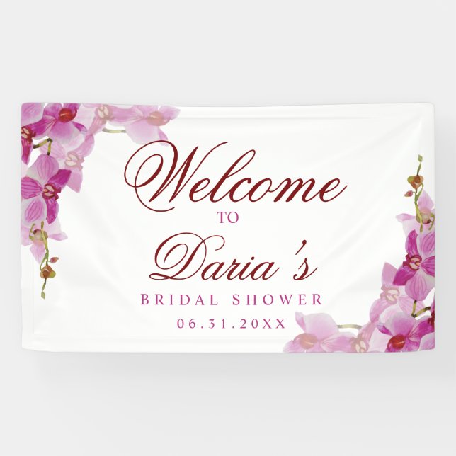 Banderoles Orchidée tropicale Photo Drop Tapestry (Horizontal)