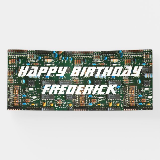 Banderoles Ordinateur Électronique PCB Frederick (Horizontal)