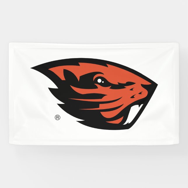 Banderoles Oregon State Beavers | Tête de castor (Horizontal)