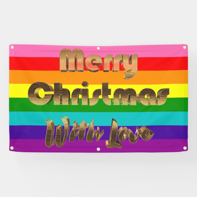 Banderoles Original du gay pride LGBT de drapeau (Horizontal)
