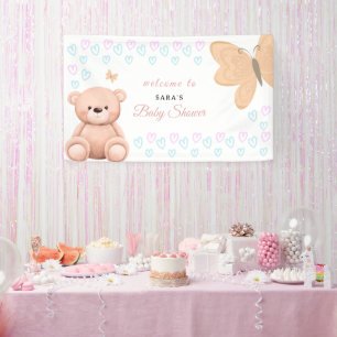 Banderoles Ours en peluche de dessin animé Bienvenue à la bab