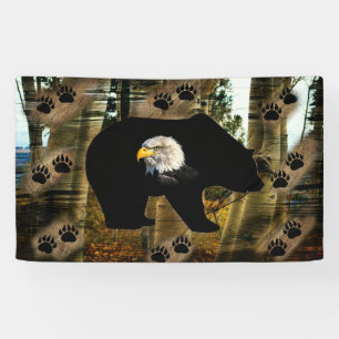 Banderoles Ours Noir Ourson Ourson Ourson Ours Empreintes de