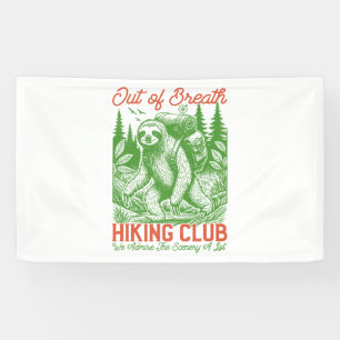 Banderoles Out Breath Funny Sloth Randonnée Club
