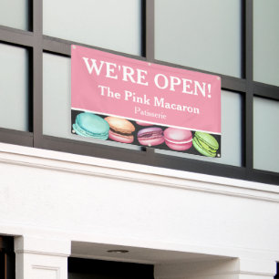 Banderoles Ouverture pour les entreprises Macaron Patisseri