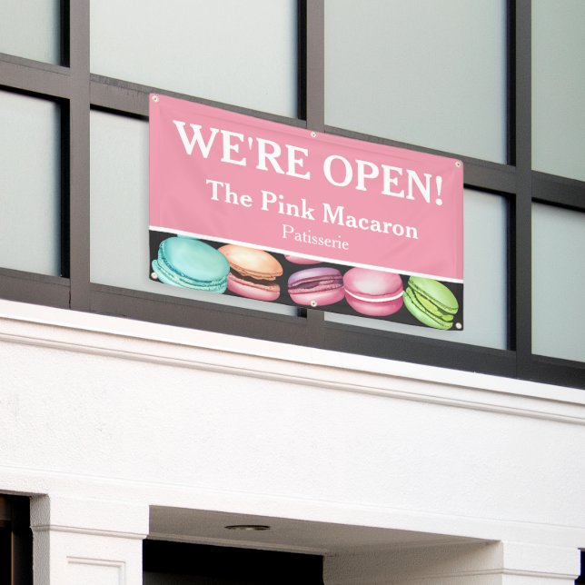 Banderoles Ouverture pour les entreprises | Macaron Patisseri (Bâtiment extérieur)