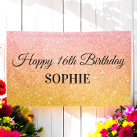 Pailletés de fête d'anniversaire rose jaune