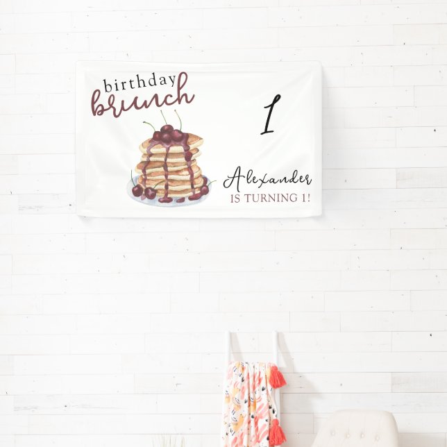 Banderoles Pancakes aquarelle fête d'anniversaire (Insitu)