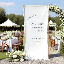 Panneau de bienvenue de mariage en tissu personnal