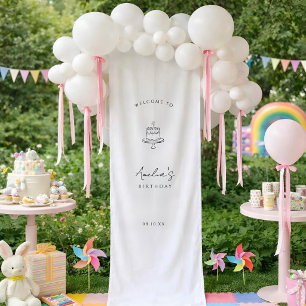 Banderoles Panneau de bienvenue personnalisé pour anniversair