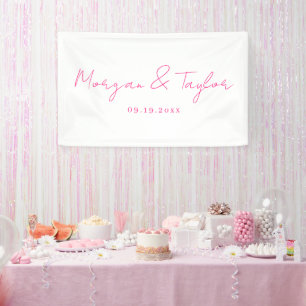 Banderoles Panneau de table de mariage, tenture murale person